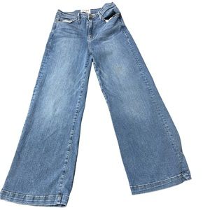 Frame Womens Midrise Lightwash Wide Leg Jeans Size 26